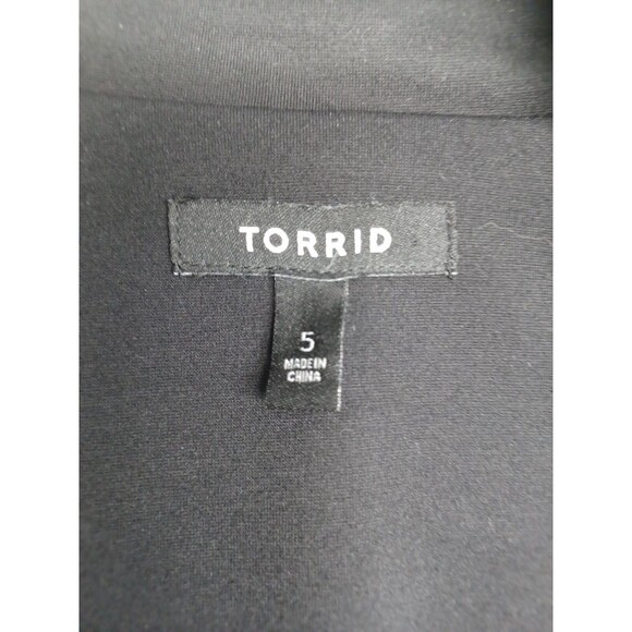 Torrid Womens Black Blazer Jacket Sz 5 Reg 5X One Button - Picture 5 of 7